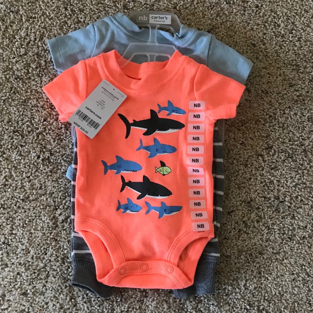 Newborn Carters onesies with bottoms